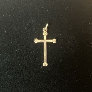 VTG 12K yellow gold filled signed Creed Christian cross pendant charm Religious